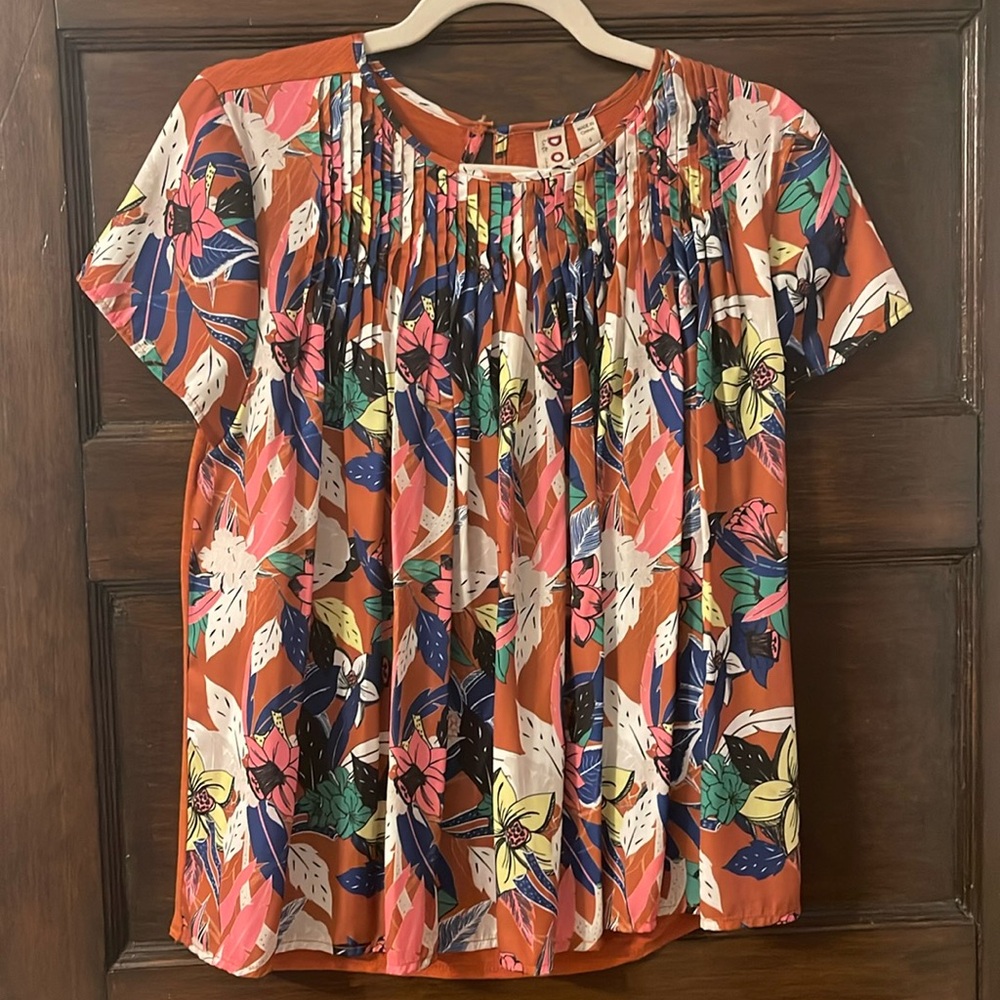 Orange Patterned Silk Too